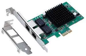 X-MEDIA XM-NA3821 PCI-E 2-Port Dual 10/100/1000Mbps Gigabit Ethernet PCI Express (PCIe x1) Server Network Card/Network Adapter, Intel 82575 Chipset, Windows 11 & Linux Supported