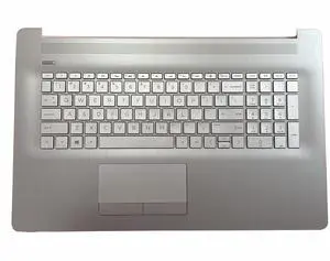 wzqrps Replacement for HP 17T-by 17Z-CA 17-by 17-CA 17-BY0063cl 17-BY0021 Laptop Upper Case Palmrest Backlit ODD Keyboard PTP Touchpad Assembly Part L92783-001 Silver