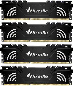 DDR3 RAM 32GB Kit (4x8GB) 1600MHz CL11 DIMM Wlizedle Desktop Memory PC3-12800 240-Pin 1.5V 2Rx8 Dual Rank Channel Non-ECC Unbuffered PC Computer Sdram Sticks Module Upgrade, Black