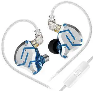 KZ ZS10 Pro IEM Earbuds,KZ in Ear Monitor for Systerm, 4BA 1DD Wired Gaming Headphone Multi Driver in Ear Earphone, IEM Earphone, on Stage Monitor for Singer Guitarist Drummer (Glare Blue, with Mic)