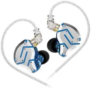 KZ ZS10 Pro in Ear Monitor,Bass KZ Earbuds,4BA 1DD Wired Earbuds Headphone Multi Driver IEM Earphone for Systerm,IEM Headphone on Stage in Ear Monitor for Singer Guitarist (Glare Blue, No Mic)