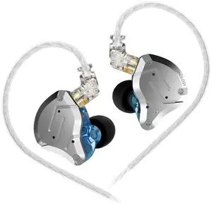 KZ ZS10 Pro in Ear Monitor Wired Headphone, KZ HiFi Earbuds in Ear Monitor Earphone with 4 Balanced Armatures and 1 Dynamic Drivers Professional IEM Headphone for Drummer Musician(Blue No Mic)