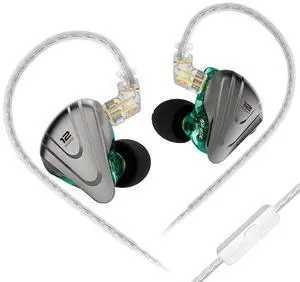 Kinboofi KZ ZSX 6 Drivers Earbuds Headphone,KZ Gaming Wired Headphone, 5BA 1DD HiFi IEM Earphone in Ear Headset with Detachable 2 Pin Cable for Audiophile (Gyan with Microphone)