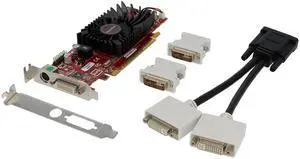 VisionTek Radeon 4350 SFF 512MB DDR2 (2x DVI-I, TV Out) with 2x DVI-I to VGA Adapter Graphics Card - 900273