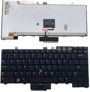 Tiugochr Laptop Replacement US Layout with Backlight with Pointing Keyboard for Dell Latutude E6400 E6410 E6500 E6510 E5410 E5510 E5400 E5500 Precision M2400 M4400 M4500 989J7 NSK-DB303