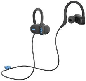 JAM Live Fast Workout Earphones 30 ft. Bluetooth Range, IP67 Sweat Resistant Earbuds 3 Sizes Included, 12 Hour Battery Life, Hands-Free Calling Black