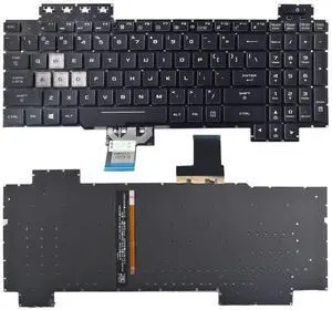 SUNMALL Replacement Keyboard Compatible with Asus TUF Gaming FX505 FX505DD FX505DV FX505DU FX505DY FX505GD FX505GE FX505GM FX505GT TUF705DD TUF705DT TUF705DUFX86 Serie RGB Backlight