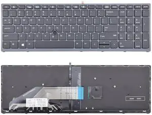 SUNMALL Replacement Keyboard Compatible with New Replacement Keyboard for HP Zbook 15 G3 G4 Zbook 17 G3 G4 Backlit Pointer US 848311-001 PK131C31A00