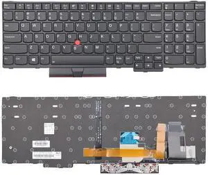 SUNMALL Replacement Keyboard Compatible with Lenovo IBM ThinkPad E580 E585 E590 E595 L580 L590 T590 P52Not Fit P52s P53 P53S P72 P73 with Backlit and Trackpoint
