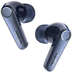 EarFun Air Pro 3 Noise Cancelling Wireless Earbuds, Qualcomm® aptX Adaptive Sound, 6 Mics CVC 8.0 ENC, Bluetooth 5.3 Earbuds, Multipoint Connection, 45H Playtime, App Customize EQ, Blue