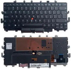 Laptop Replacement US Layout with Backlight with Pointer Keyboard for Lenovo ThinkPad X1 Yoga 1st gen 20FQ 20FR 2016 Black Frame 000PA054 00PA042 NSK-Z80BW SN20H34910 SN20H34951