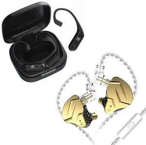 KZ AZ09 PRO Bluetooth 5.2 Module + KZ ZSN PEO X Bluetooth Earbuds, Wireless In-Ear Monitor with Mic