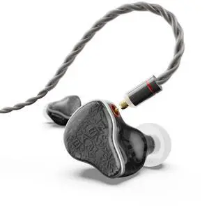 BASN Bmaster5 in Ear Monitors, 1DLC Diaphragm+4BA 5 Drivers Drummers Headphones with Silver-Plated OFC Cable, Noise Isolation IEM Earbuds for Musicians (Midnight Black)