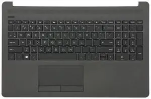 RenBang Tech Replacement for HP 250 255 256 G7 15-DA 15-DB Notebook 15.6 inches Laptop Upper Case Palmrest Touchpad Keyboard Assembly L50000-001 M04975-001 Gray