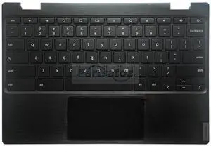 Rinbers Palmrest Upper Case with US Keyboard and Touchpad Assembly Replacement for Lenovo Chromebook 11 100e 2nd Gen 81MA 5CB0T79741 5CB1E09657 GLKR 5CB0Y57920 (NOT for 100e Gen 2 MTK Version)
