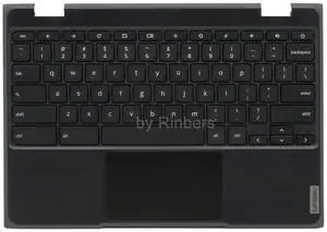 Rinbers Laptop Palmrest Upper Case Top Cover with US Keyboard Touchpad Assembly Replacement for Lenovo 100e Chromebook 2nd Gen AST 82CD 5CB0Z21474 (NOT for Intel Version 81MA or MTK Version 81QB)