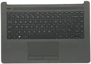 RenBang Tech Replacement for HP 240 245 246 G7 14-cm Laptop Upper Case Palmrest Touchpad with Keyboard Assembly L44060-001 M05460-001 Gray