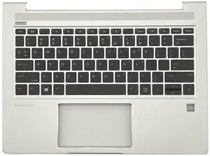 Replacement Upper Case Palmrest with Non-Backlit Keyboard for HP Probook 430 435R G6 430 435 G7 Laptop Assembly L44548-001 Silver