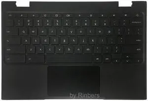 Rinbers Laptop Palmrest Upper Case with US Keyboard and Touchpad Assembly Replacement for Lenovo Chromebook 11 100e 81ER 5CB0R07036 (Not for 100E 2nd Gen)