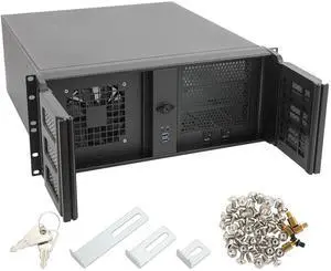 RackChoice 4U Rackmount Server Chassis with 3x5.25 Front Bays+7x3.5 +3x2.5 Drive Bays
