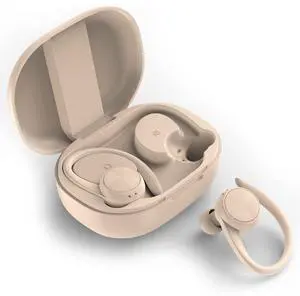 Wireless Earbuds with Earhooks Bluetooth Earbuds with Ear Hook Sport Waterproof Headphones Noise Cancelling Ear Buds with Microphone Running Workout Gym Earphones LED Power Display for Android iOS