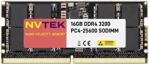 NVTEK 16GB (1X16GB) DDR4 3200MHZ PC4-25600 SODIMM 2Rx8 1.2V CL22 260-PIN Non-ECC Laptop PC Computer Memory