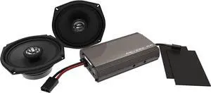 Hogtunes 225 SG KIT-AA with 225 Watts RMS Amplifier & 5.25" Front Speakers (2 Pack), Fits 1998-2013 Harley-Davidson Motorcycles