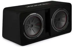 Kicker 48DCWR122 CompR 12" Dual subwoofers in Vented Enclosure, 2ohm