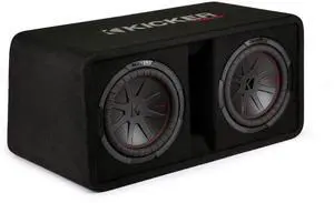 Kicker 48DCWR102 CompR 10" Dual subwoofers in Vented Enclosure, 2ohm