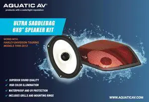 Aquatic AV Ultra Saddlebag 6x9 Speakers Kit (1998-2013 Model Years)