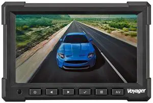Voyager VOM718 7" LCD Color Backup Rear View Vehicle Observation Monitor w/ 3 Camera Inputs, Video for up to 3 Cameras (Cameras Sold Separately), NTSC/PAL Compatible, 12V - 24V Compatible