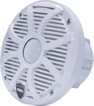 wet sounds | REVO 6-SWW | High Output Component Style 6.5" Marine Coaxial Speaker with RGB Backlighting and Enclosed White SW Grille