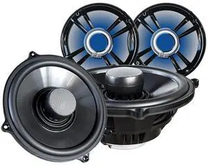 UTV Stereo RZR Pro R, Turbo R & Pro XP Neodymium Magnet Speakers Upgrade w/LED RGB Grille - High-Performance Neo Speaker Upgrade