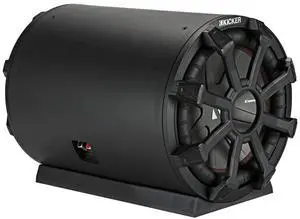 Kicker 46CWTB104 TB10 10-inch Loaded Weather-Proof Subwoofer Enclosure w/Passive Radiator - 4-Ohm, 400 Watt