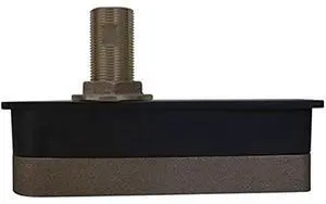 Raymarine CPT-120 Bronze Through Hull Transducer W/10M Cable - Includes High Speed Fairing Block, Black, 8"