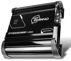 Timpano 3000 Watts Mono Subwoofer Car Audio Amplifier TPT-BASS3000 1 Ohm  12 Volts 3K Monoblock Class D Car Amp, Built-in Crossover & Bass Boost with Smart Fans