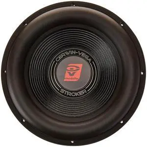 Cerwin Vega Stroker 1000W RMS 12" Powered Subwoofer - Dual 4-ohm Car Audio System Sub, High-Power Handling, Efficient Cooling, Easy Install, Robust Design for Superior Car Audio Experience ST124D