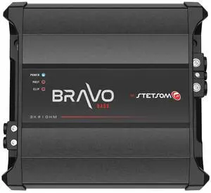 Stetsom Bravo BASS 3000 1 Ohm Mono Subwoofer Car Audio Amplifier, 3000.1 3K Watts RMS, 1 Stable, 3000x1, Monoblock, Sound Quality, Crossover & Bass Boost 3000W Sub Amp, Smart Coolers