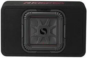 Kicker 46TL7T102 TL7T 10" (25cm) Solo-Baric Subwoofer in Thin Profile Enclosure, 2-Ohm, 500 Watt