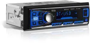 BOSS Audio Systems 611UAB Car Stereo System - Single Din, Bluetooth Audio and Calling Head Unit, Aux Input, USB, Mechless, No CD DVD Player, AM/FM Radio Receiver
