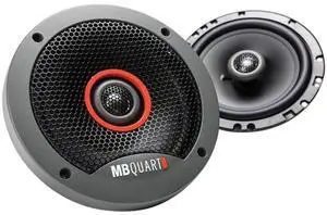 MB Quart FKB116S Formula Slim Mount Car Speakers (Black, Pair)  6.5 Inch Coaxial Speakers, 60 Watt, Car Audio, Internal Crossover, 1 Inch Tweeters (Grills Not Included)