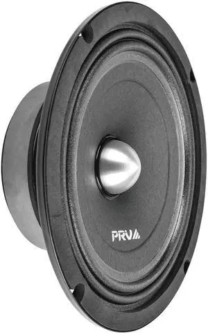 PRV AUDIO 8 Inch Shallow Midrange Buller Speaker 8MR400B-4 Slim, 4 Ohm, Shallow Mount Car Slim Speakers, 400 Watts Program Power 1.5 in Voice Coil, 200 Watts RMS, Compact for Doors (Single)