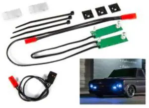 Traxxas 9496X Led Light Set, Front, Complete (Blue) (Includes Light Harness, Power Harness, Zip Ties (9))
