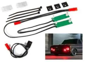 Traxxas 9496R Led Light Set, Front, Complete (Red) (Includes Light Harness, Power Harness, Zip Ties (9))