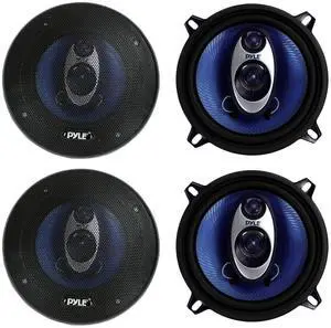 Pyle PL53BL 5.25" 400W 3-Way Car Audio Triaxial Speakers Stereo Two Pairs