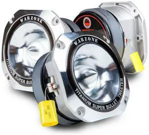 Gravity 2X WZ50TW 1500W Heavy Duty Titanium Super Tweeter Loud Speaker 4-Ohms - Pair (2 Pieces) for Car, Van, ATV, Motorcycle, and Competition