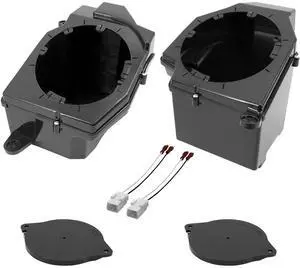 STINGER Jeep Wrangler JL (2018-23) Jeep Gladiator JT (2020-23) Front 6.5" Speaker Pod Adapters with Tweeter Adapters, Set of Two (Front Speakers)