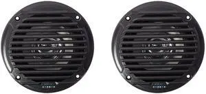 Jensen MS5006BR Black 5.25" Dual Cone Waterproof Speakers