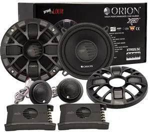 ORION XTR Series XTR55.SC 2-Way Coaxial Car Audio Component System - 5.25 Speakers, Full Range, Enhanced Bass, 350W, 4 Ohms, Easy Installation, 1 Silk Dome Tweeter, External Passive Crossover -Pair