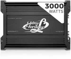 Lanzar 1 Channel Car Audio Amplifier, 3000 Watt, Monoblock, 2 Ohm, MOSFET, Nickel Plated RCA Input, Bass Boost Circuit, Electronic Crossover Network, Power Protection LEDs - HTG157